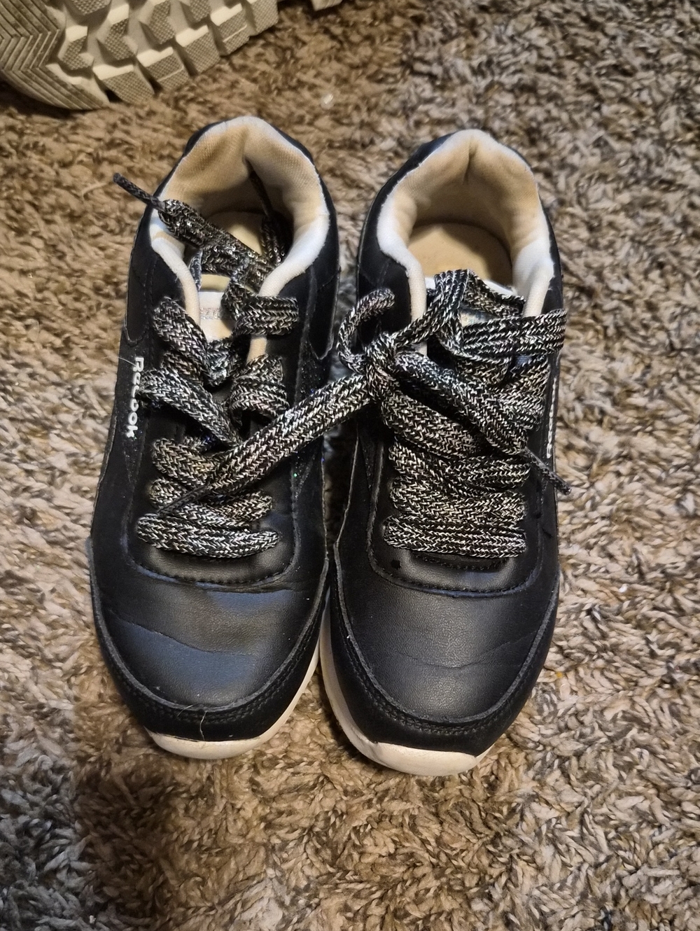 Reebok Kids Black and White Casual Sneakers